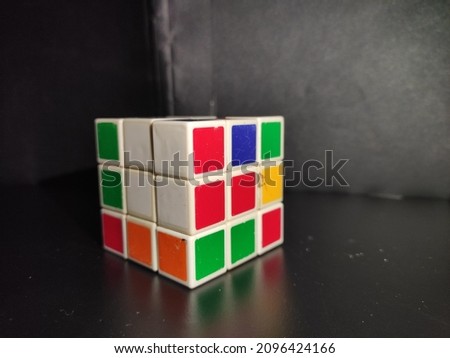 rubik's cube, photos in dark