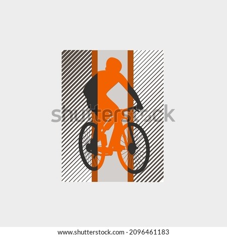  t-shirt design get a bike get a life with silhouette of a man riding a bicycle illustration.unique design.