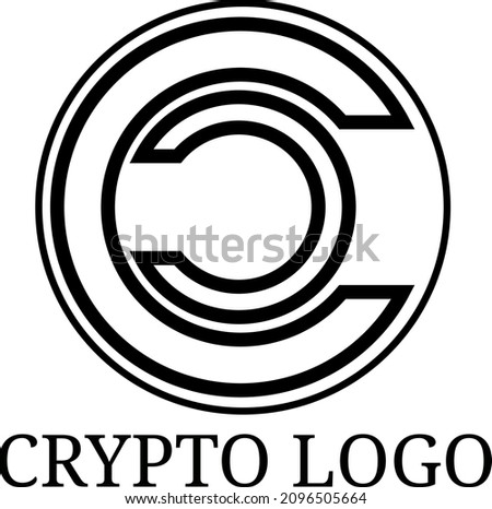 Initial C Crypto logo design inspiration, vector illustration