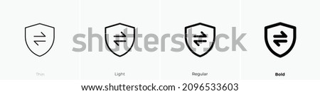exchange three icon. Thin, Light Regular And Bold style design isolated on white background