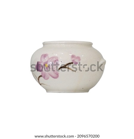 Isolated pottery on white background