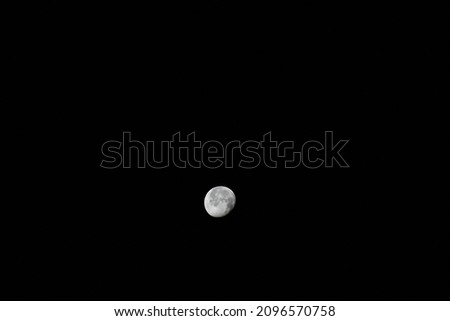 the moon in night sky in Alicante province, Costa Blanca, Spain