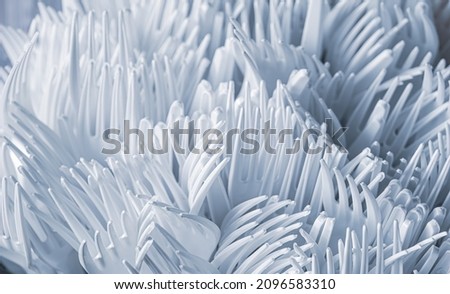 white plastic fork for background or texture