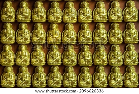 The Golden Buddha in temple building Borom Racha Kanchana Phi Sek Anuson (Wat Leng Noei Yi 2).