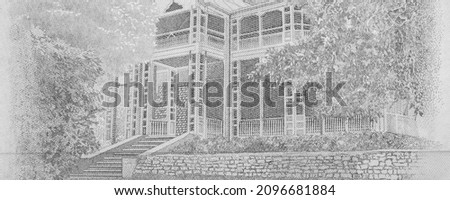 Quaid-e-Azam Residency in Ziarat, Portrait from Pakistan 100 Rupees 2017 Banknotes. Royalty-Free Stock Photo #2096681884