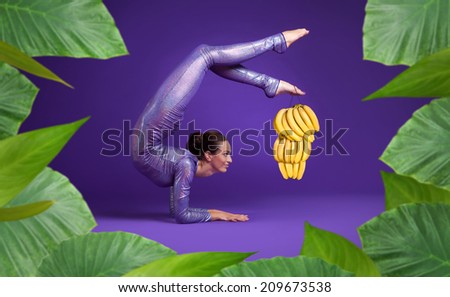 Gymnast and bananas