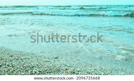 beautiful clear sand and rocks beach background
