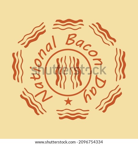 National Bacon Day 30 December Logo design 