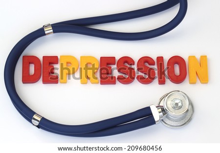 word depression and stethoscope
