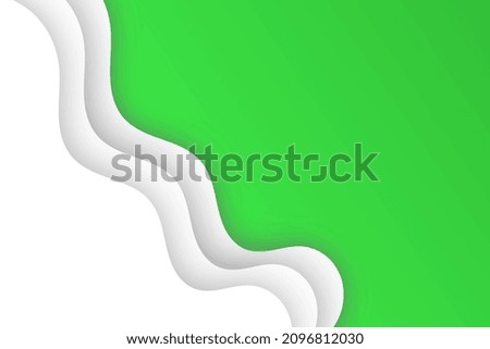 
Abstract green background with space for text. Green circles and waves with blur and shadows. 3d vector graphics on vintage background.
