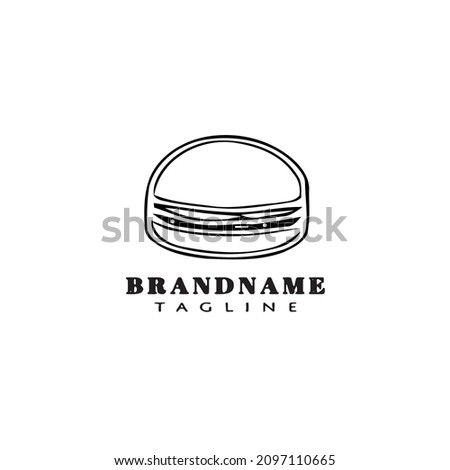 burger logo template icon modern design vector illustration