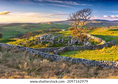 Winskill Stones Nature Reserve above the village of Stainforth, yorkshire dales Royalty-Free Stock Photo #2097162979