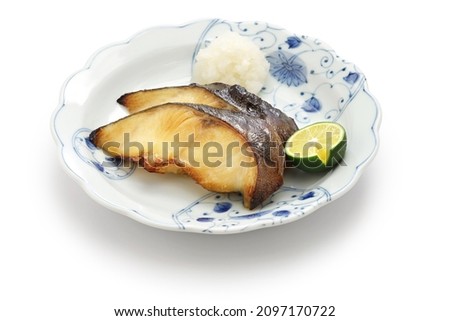 grilled miso marinated black cod, japanese cuisine