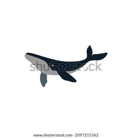 simple vector curved shark logo