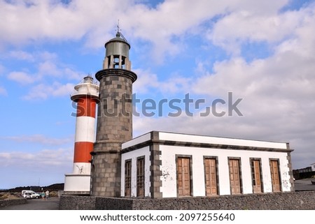Photo Picture of the Classic Lighthouse in Fuencaliente La Palma Canary Islands