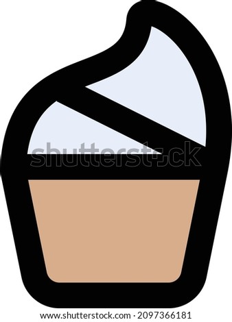 muffin vector illustration isolated on a transparent background. stroke vector icons for concept or web graphics.