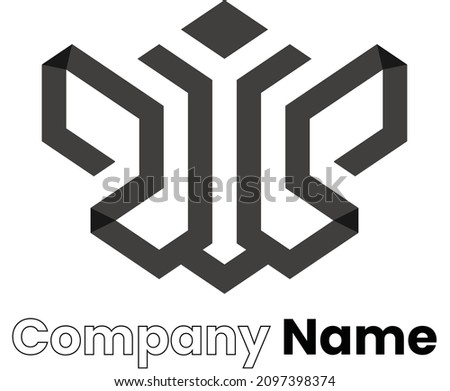 butterfly logo brand  modern vector