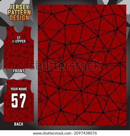 abstract concept front and back pattern jersey template for sports uniform printing or sublimation football, volleyball, basketball, e-sports, cycling, and fishing