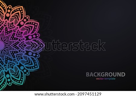 Luxury colorful ornamental mandala background vector template