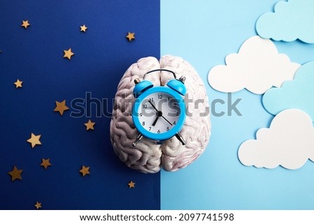 The circadian rhythms are controlled by circadian clocks or biological clock Royalty-Free Stock Photo #2097741598