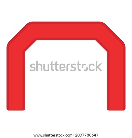 inflatable arch flat clipart vector illustration