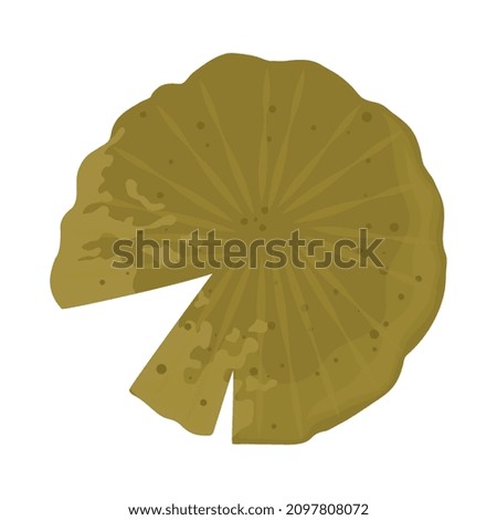 leaf circle shaped flat white background