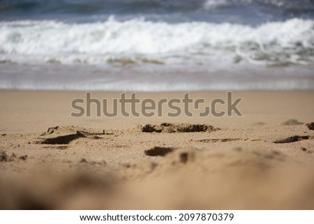 Close up picture of sand and shore, very calm and virgin beach