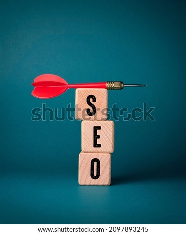 Close up of SEO Word , Web Business Concept idea
