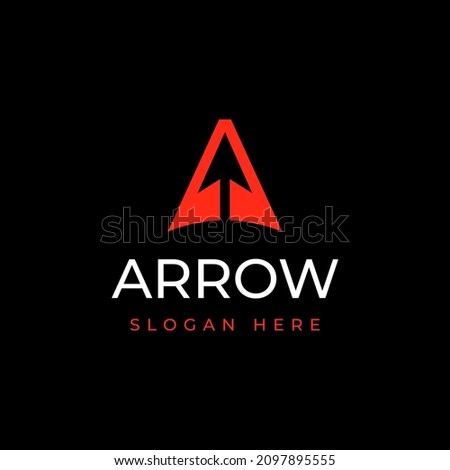 letter A logo, arrow symbol, abstract combination. vector illustration design Royalty-Free Stock Photo #2097895555