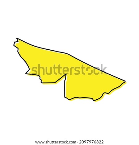 Simple outline map of Acre is a state of Brazil. Stylized minimal line design Royalty-Free Stock Photo #2097976822