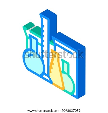 chemical cabinet equipment isometric icon vector. chemical cabinet equipment sign. isolated symbol illustration