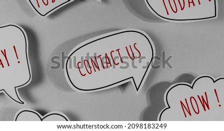 Words with Contact Us Business Concept Idea