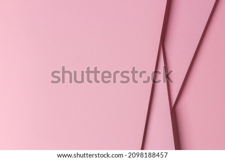 Abstract monochrome background. Creative geometric pastel pink paper background with copy space