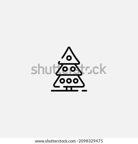 Christmas tree icon sign vector,Symbol, logo illustration for web and mobile