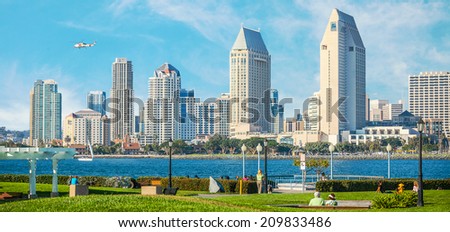 Downtown City of San Diego, California Cityscape 