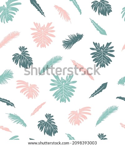 jungle plant seamless pattern material
