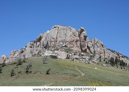 Steamboat Point, located in the Bighorn Mountians  outside the town of Dayton Wyoming. Royalty-Free Stock Photo #2098399024