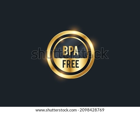 bpa free gold icon vector illustration 