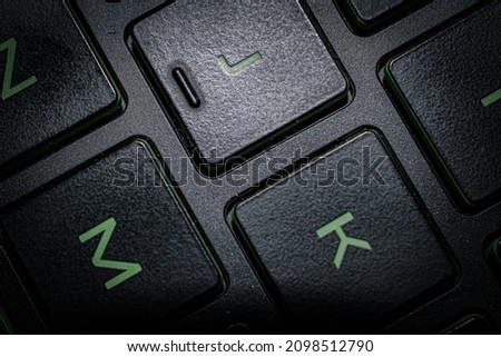 Macro picture of a keyboard