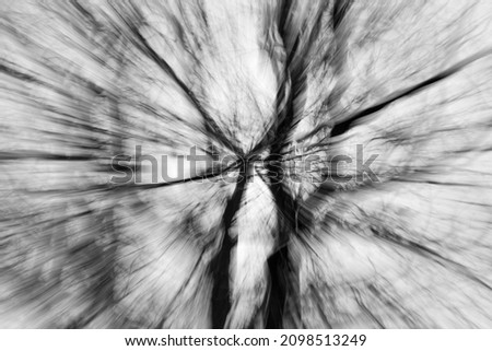 abstract blurred photo of a forest made by zooming in long exposure a tunnel