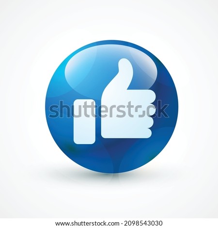 3d vector logo sign symbol round blue cartoon bubble emoticons for social media chat like emoji internet comment reactions, icon template like emoji character message