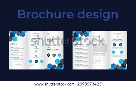 brochure design template abstract waves curves set trifold bright booklet or flyer