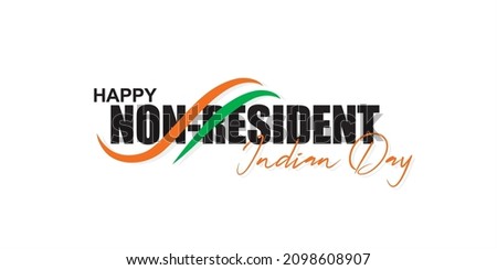 Conceptual Template Design for Happy Non-Resident Indian Day. Editable Illustration. Royalty-Free Stock Photo #2098608907