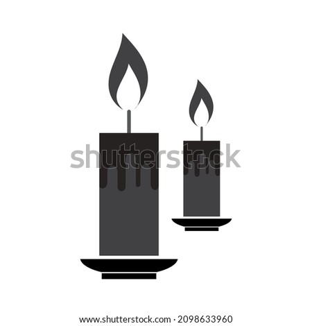 lit candle icon vector illustration