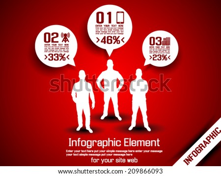 BUSINESS MAN INFOGRAPHIC OPTION THREE 2 RED