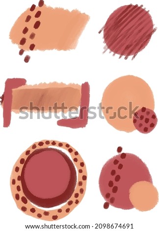 Hand drawn creative decorative watercolor illustration of stains, splashes and blots. Idal for print, mark making, stikers, graphic design, logo, backround, web, scrap booking and more.