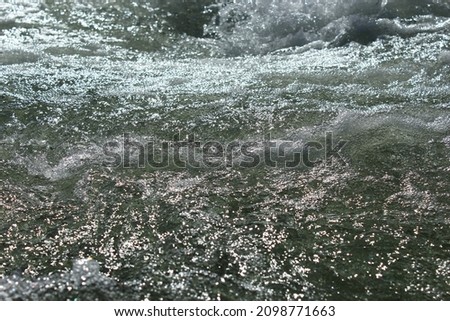 The terrain of moving water