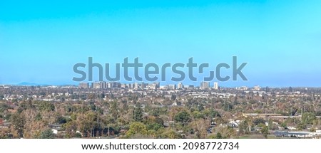 San Jose city panorama taken from a distant hill.