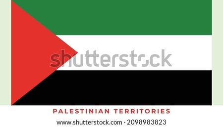 The national flag of Palestinian territories Flag. Vector illustration of Palestinian territories Flag, Vector of Palestinian territories 
Flag.