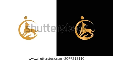Simple and modern animal care logo design